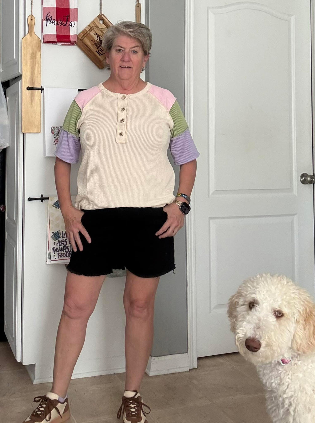 The Sweet Pastel Color Block Top