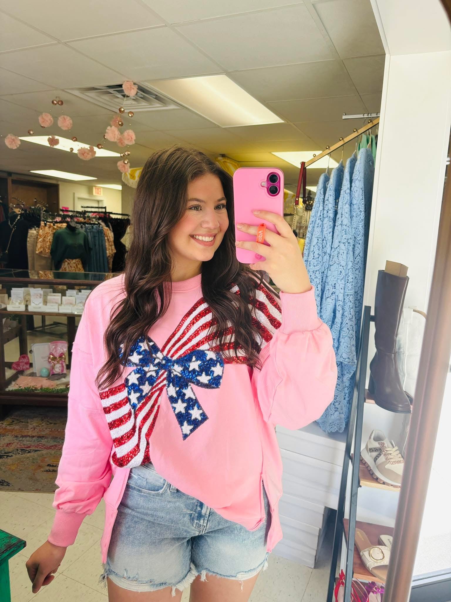 All American Bow Sweatshirt