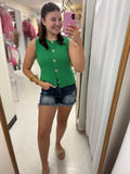 Lucky Luxe Button Knit Vest