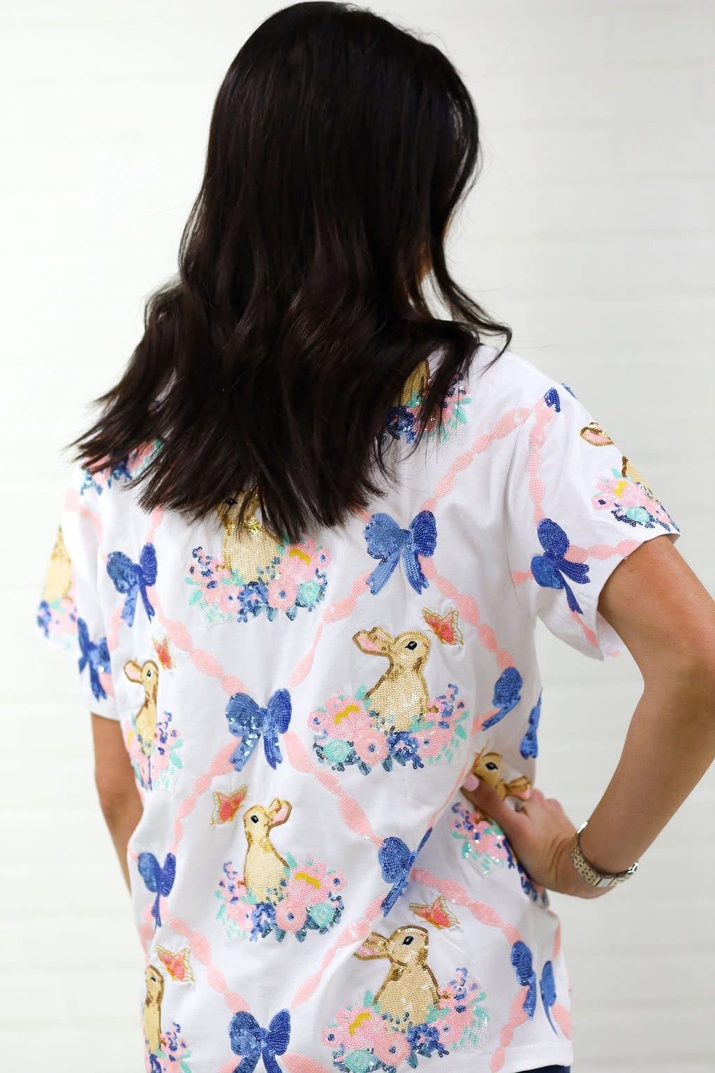 Hop Into Spring Sequin Top