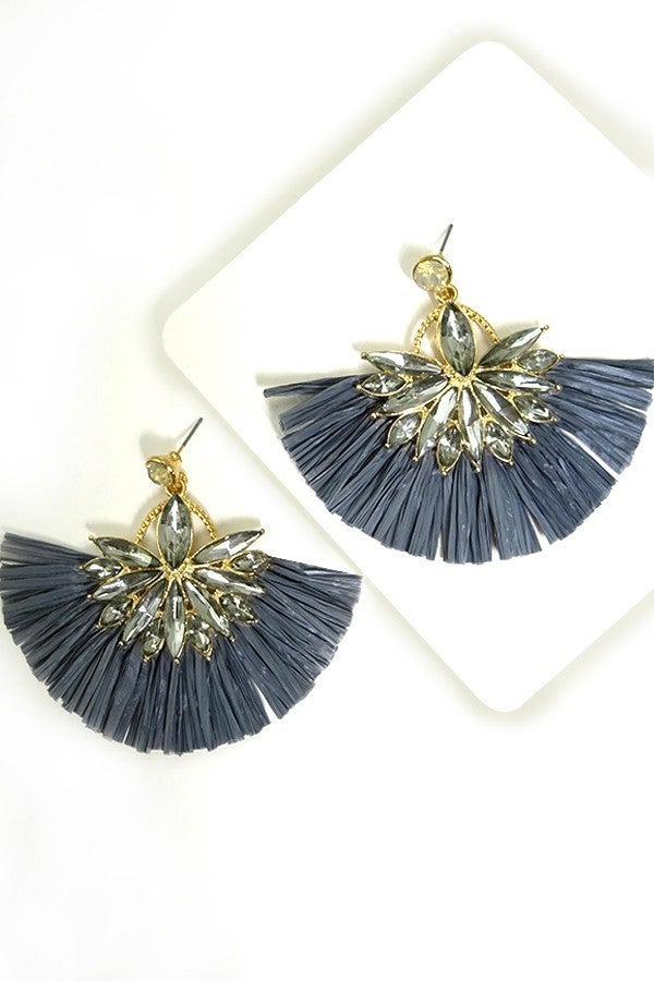 Fancy Flare Rhinestone Earrings