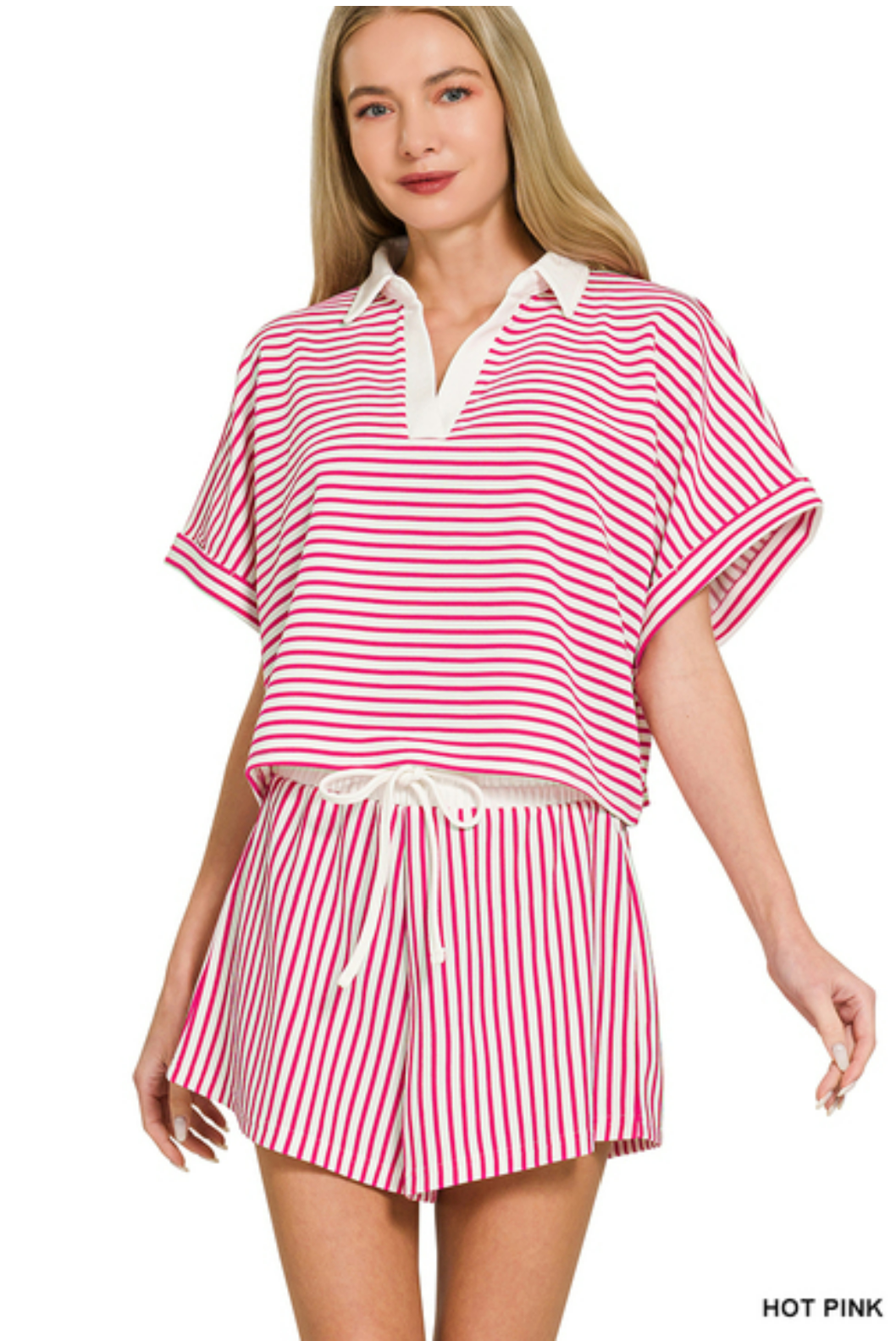 Sunlit Stripe Short Set