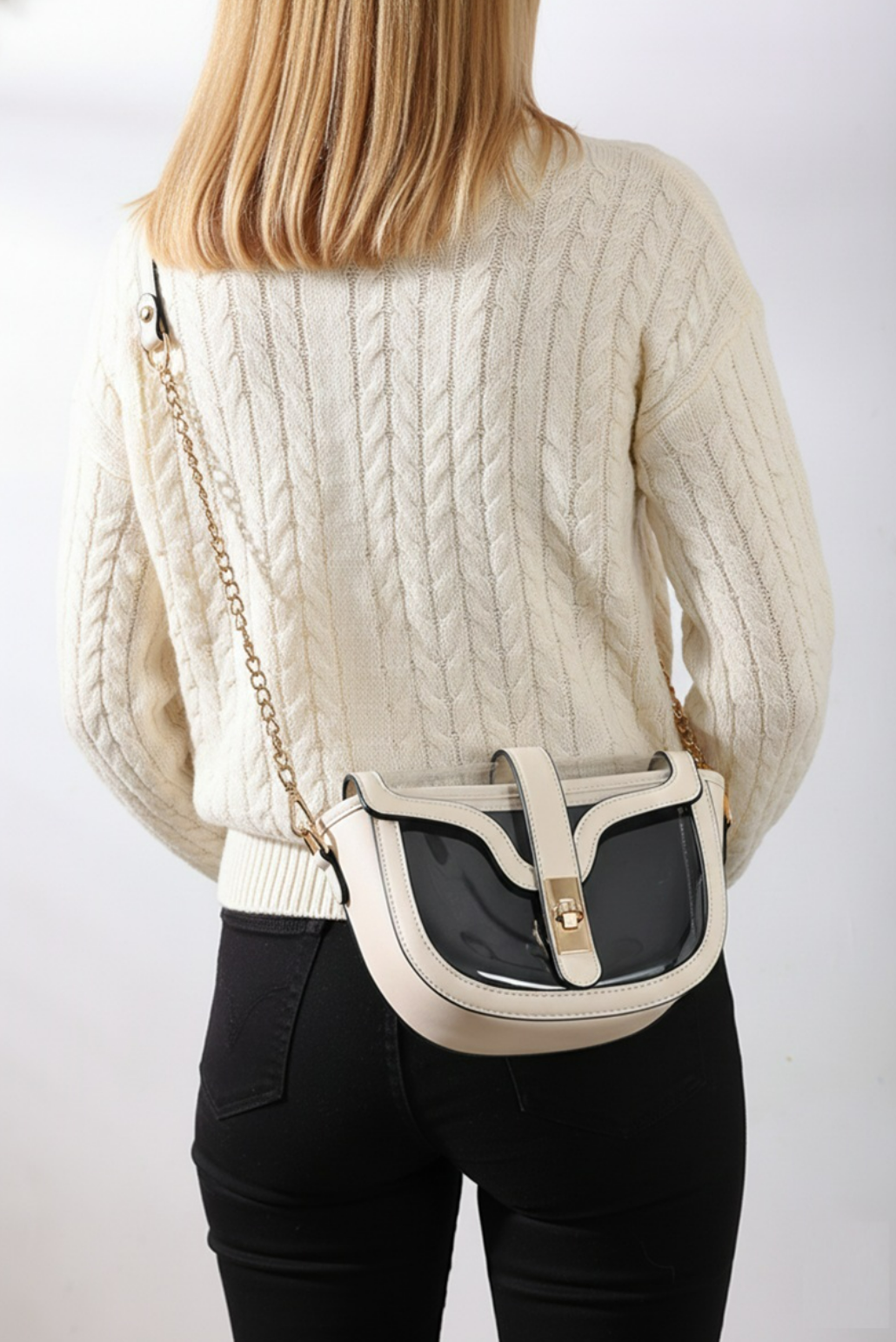 Clearly Chic Saddle Bag