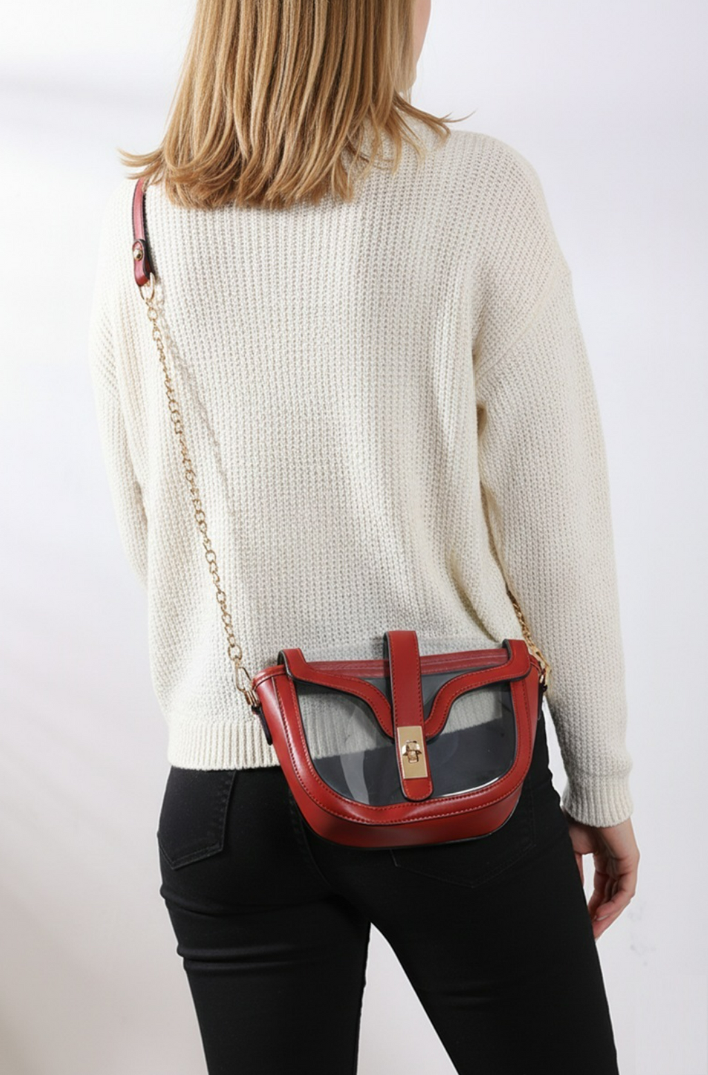 Clearly Chic Saddle Bag