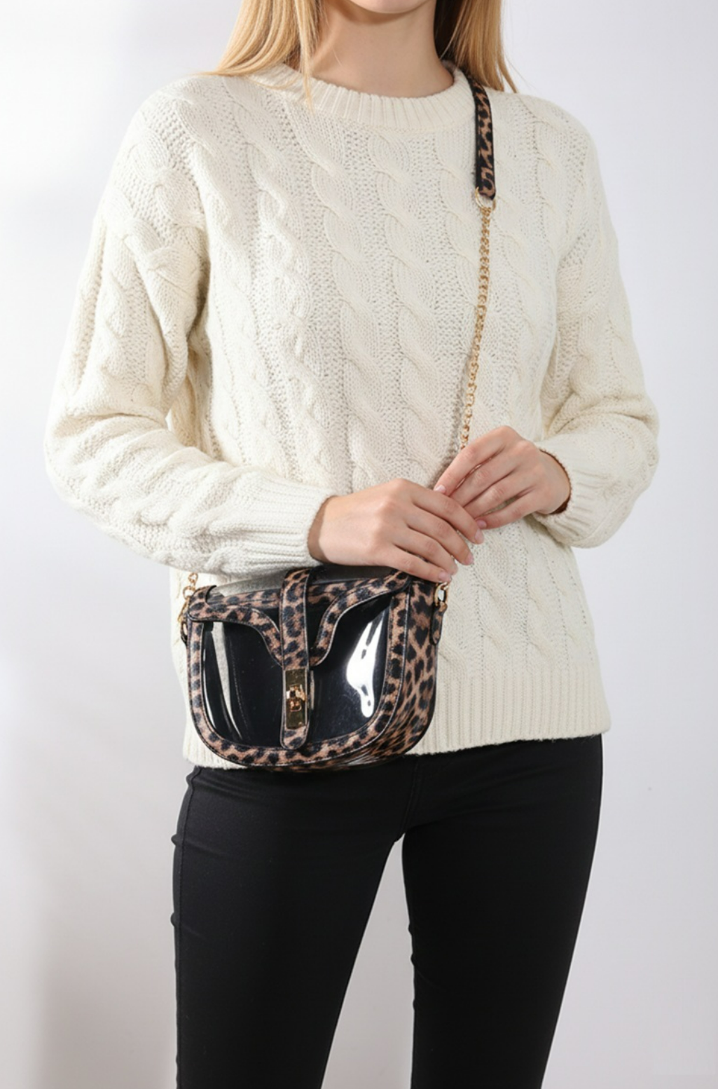 Clearly Chic Saddle Bag