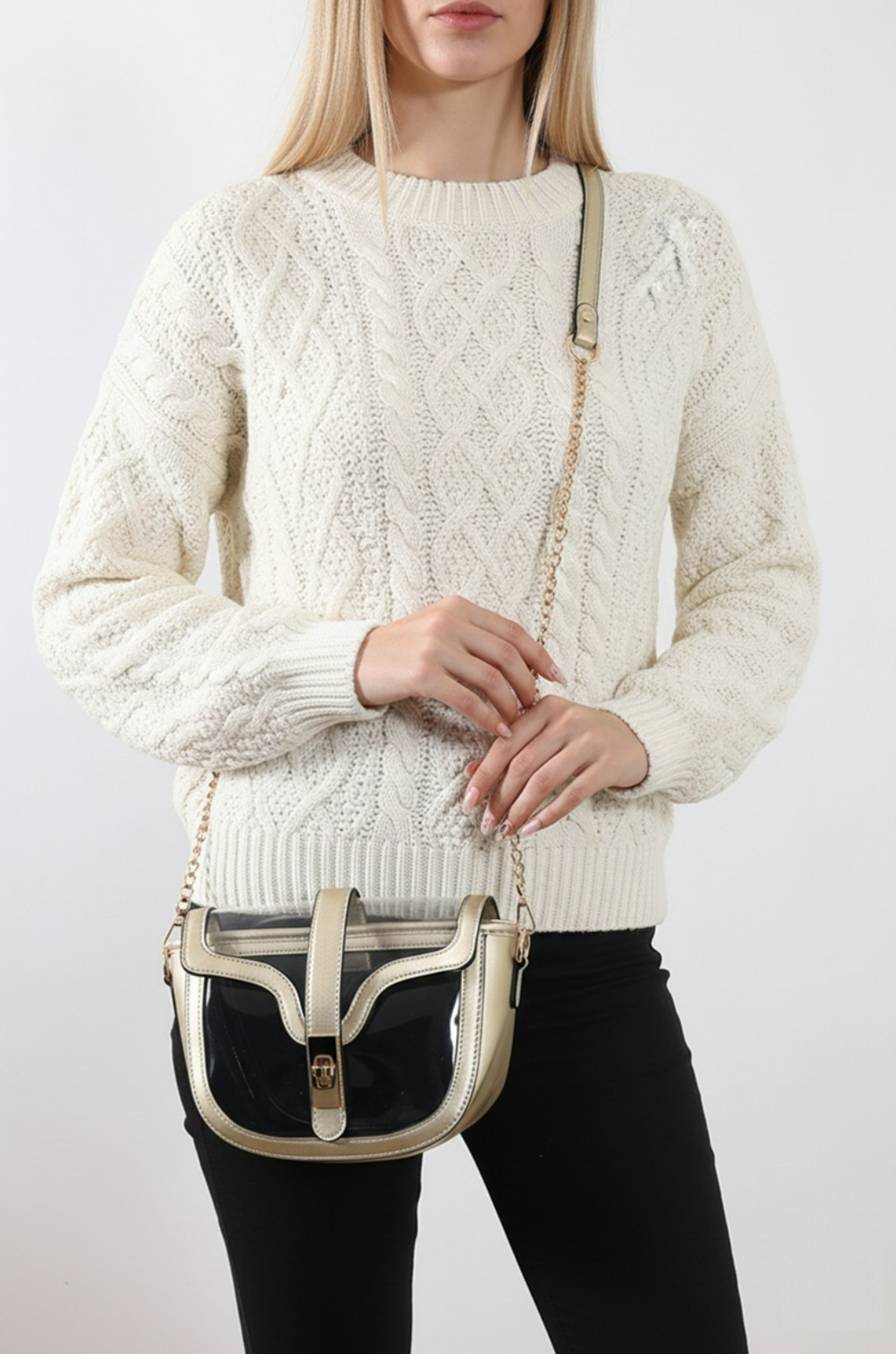 Clearly Chic Saddle Bag