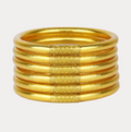Gold All Weather Bangles (Set of 6) - Serenity Prayer