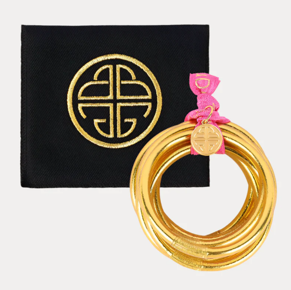 Gold All Weather Bangles (Set of 6) - Serenity Prayer