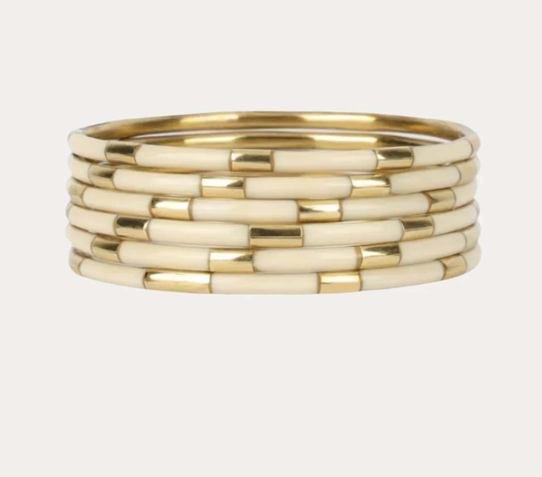 Ivory Veda Bangles - Set of 6