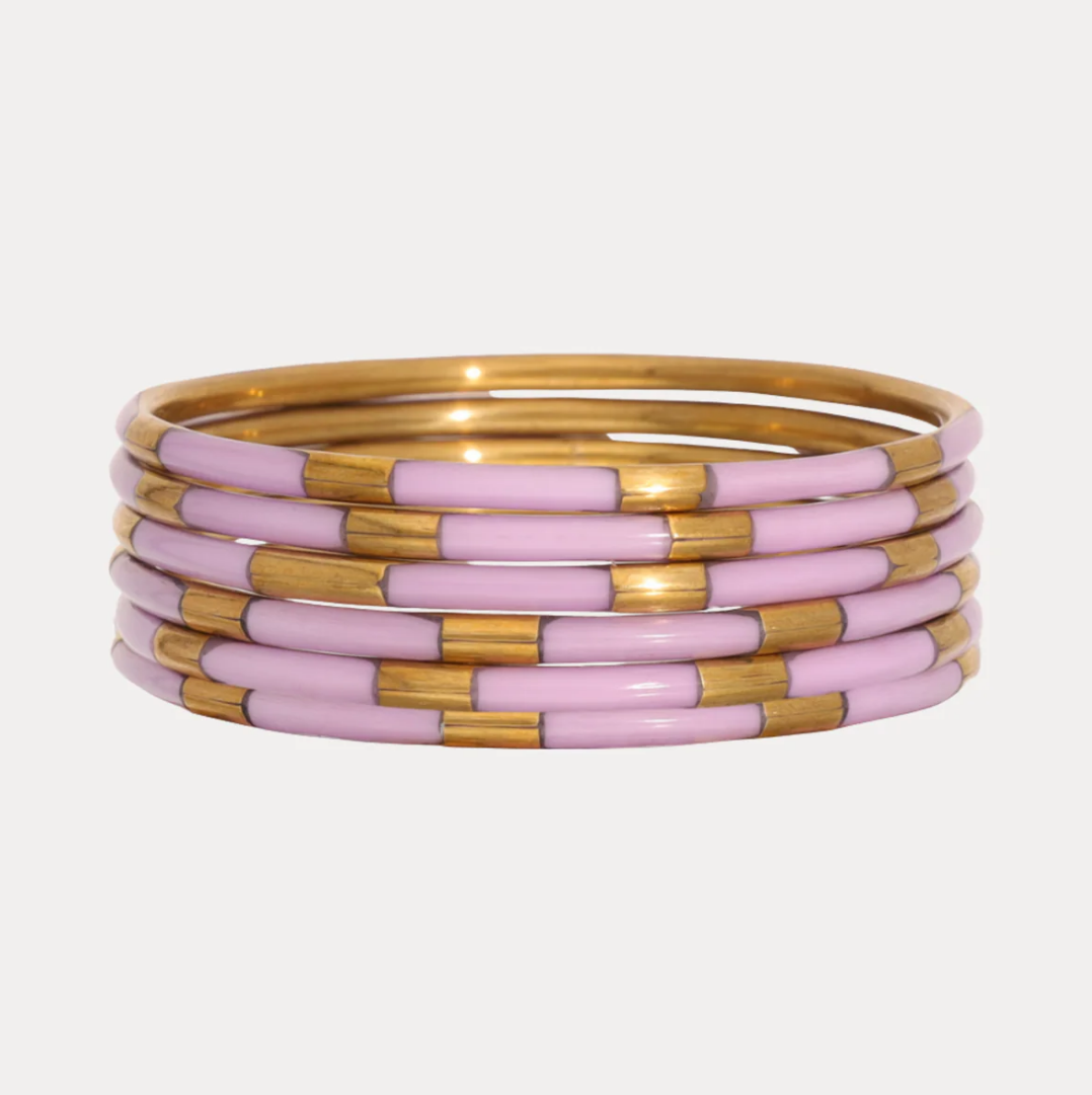 Lilac Veda Bangles - Set of 6