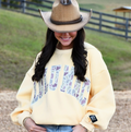 Lulu Mac Camo Embroidered Sweatshirt in Butter
