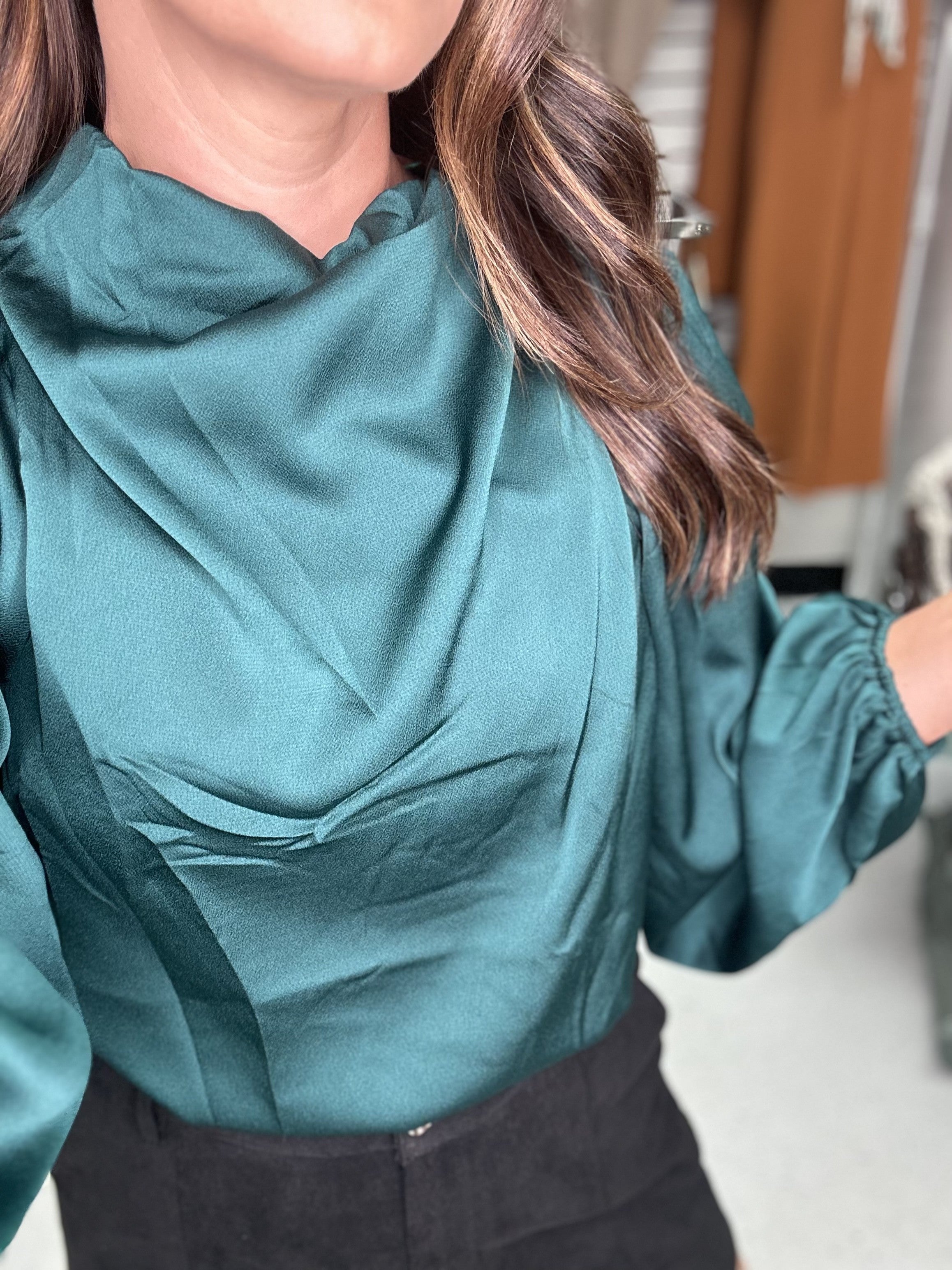 After Hours Satin Blouse