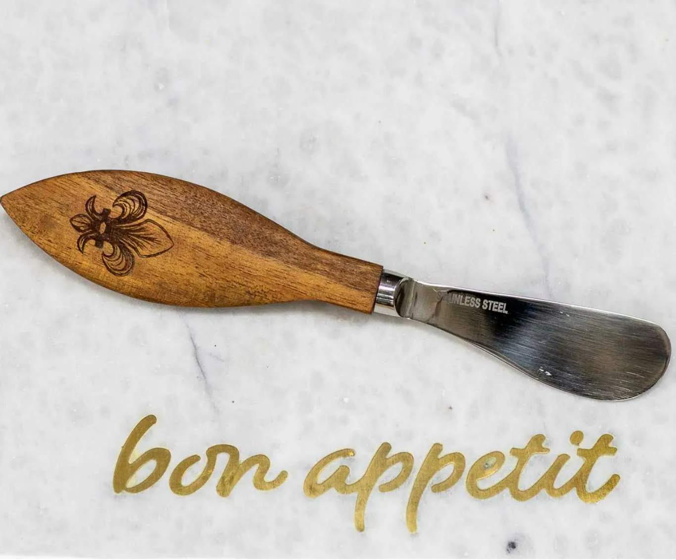 Fleur de Lis Etched Spreader