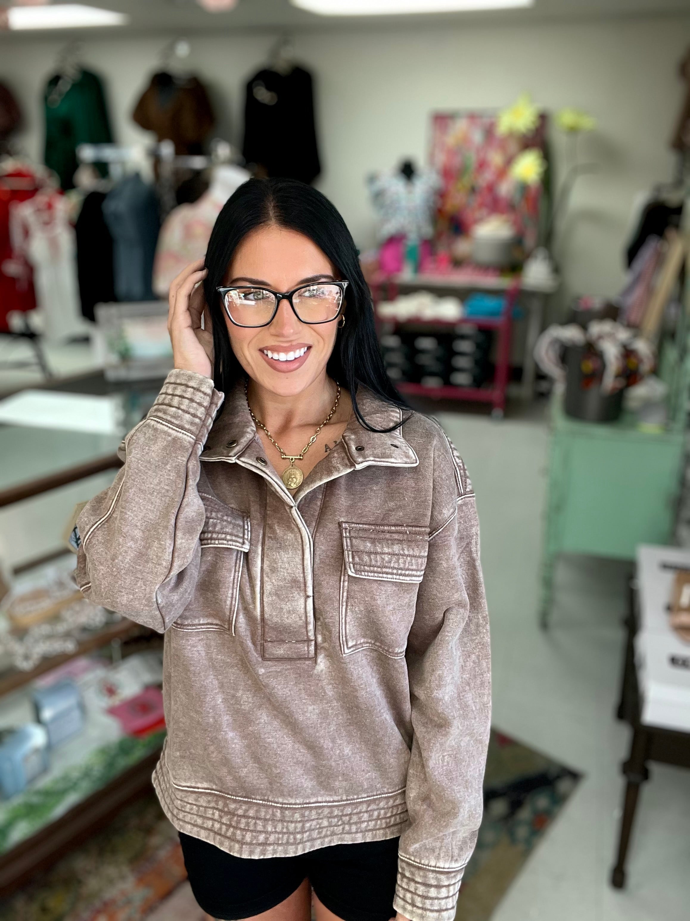 Weekend Essential Fleece Pullover