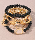 Multi Mix Beaded Stretch Bracelet Set