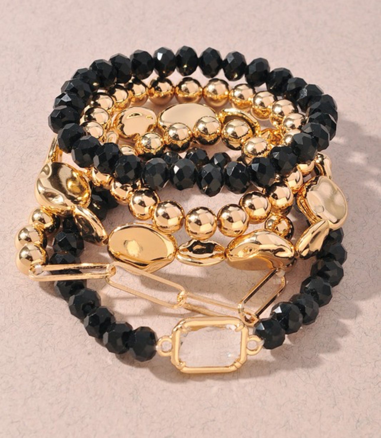 Multi Mix Beaded Stretch Bracelet Set