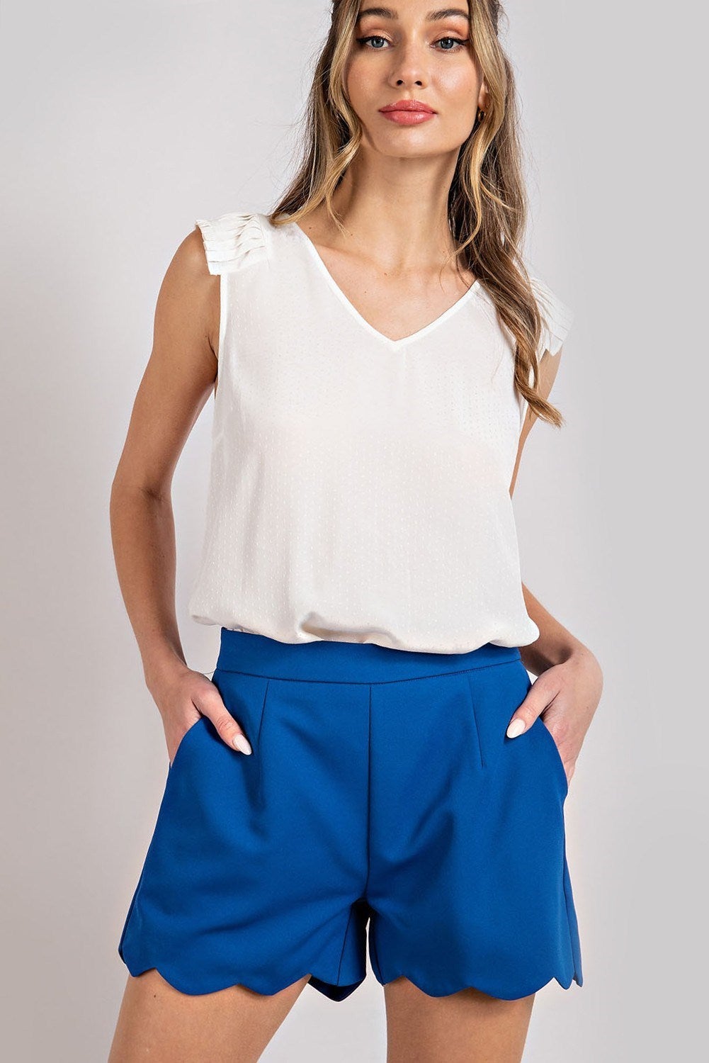Stella Scalloped Shorts