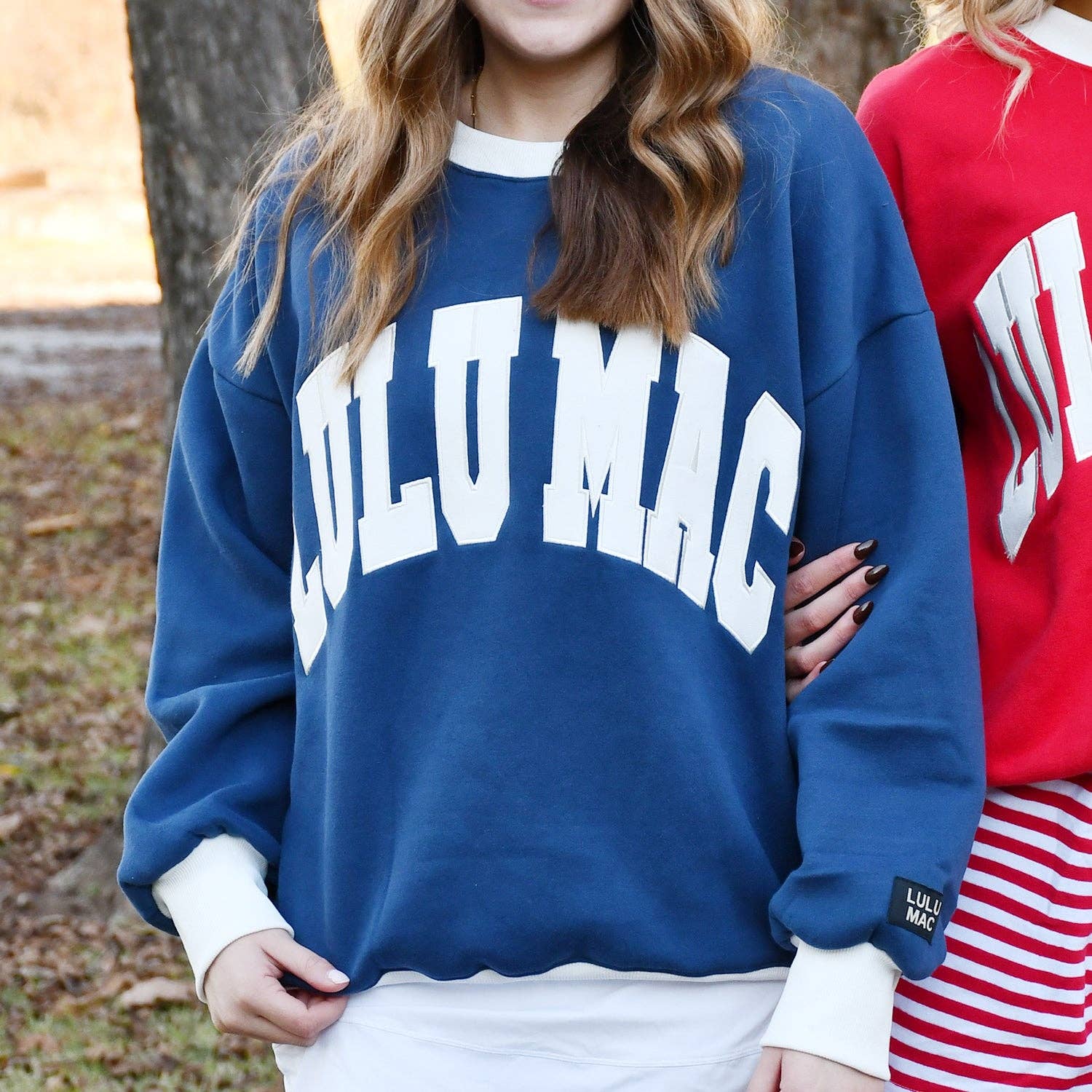 Lulu Mac Color Block Navy/White Sweatshirt