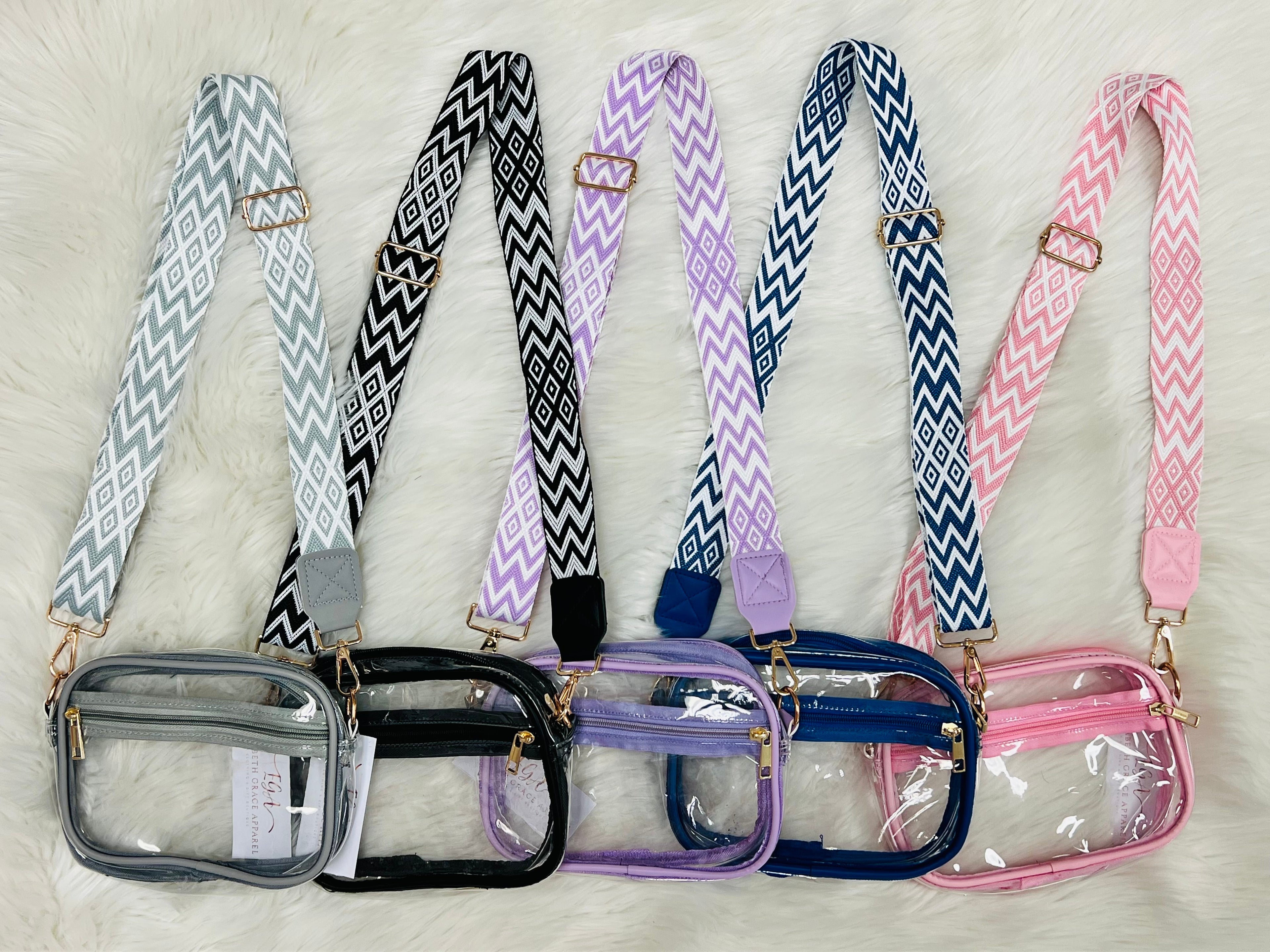 Guitar Strap Clear Crossbody