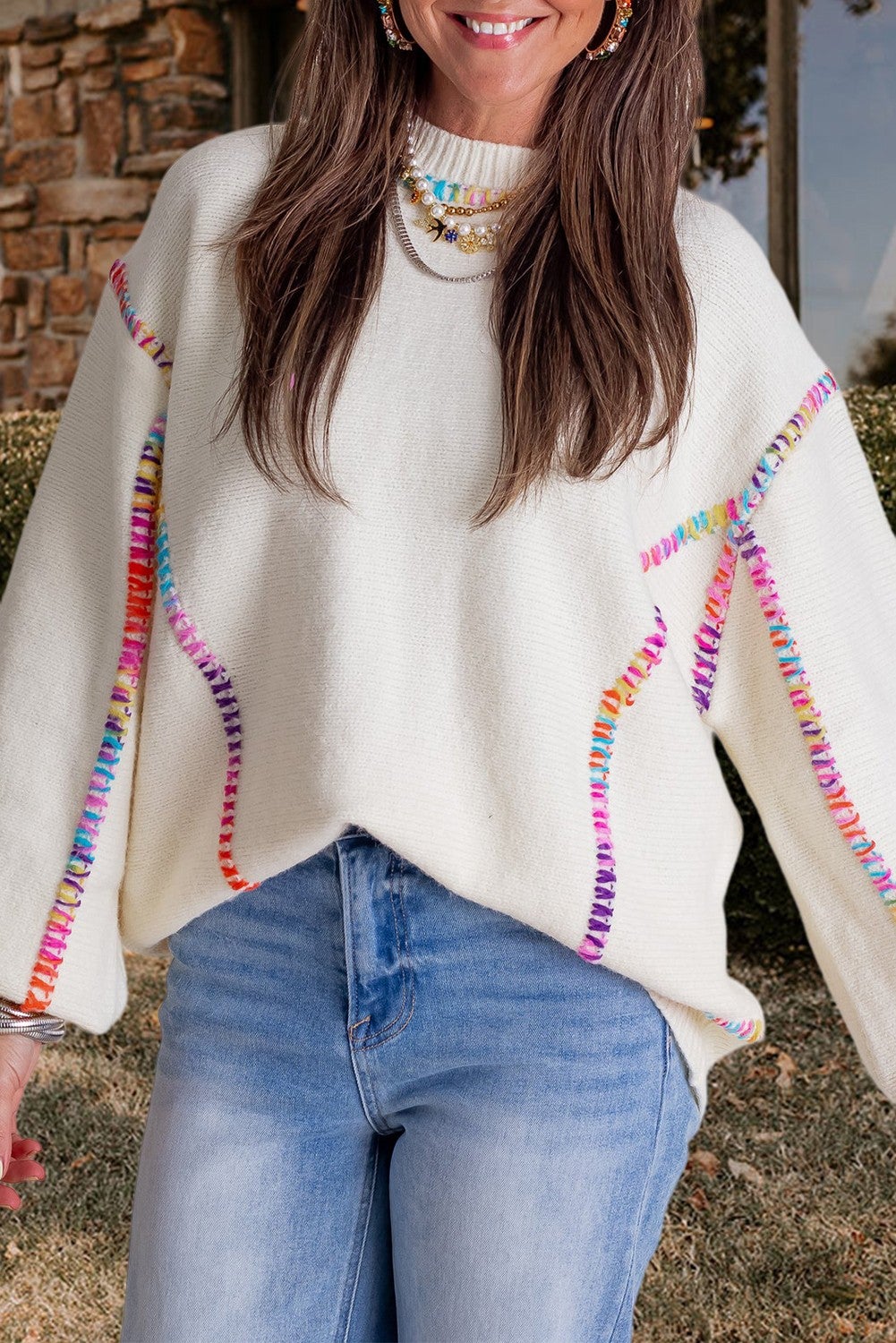 The Colorburst Stitch Cozy Sweater