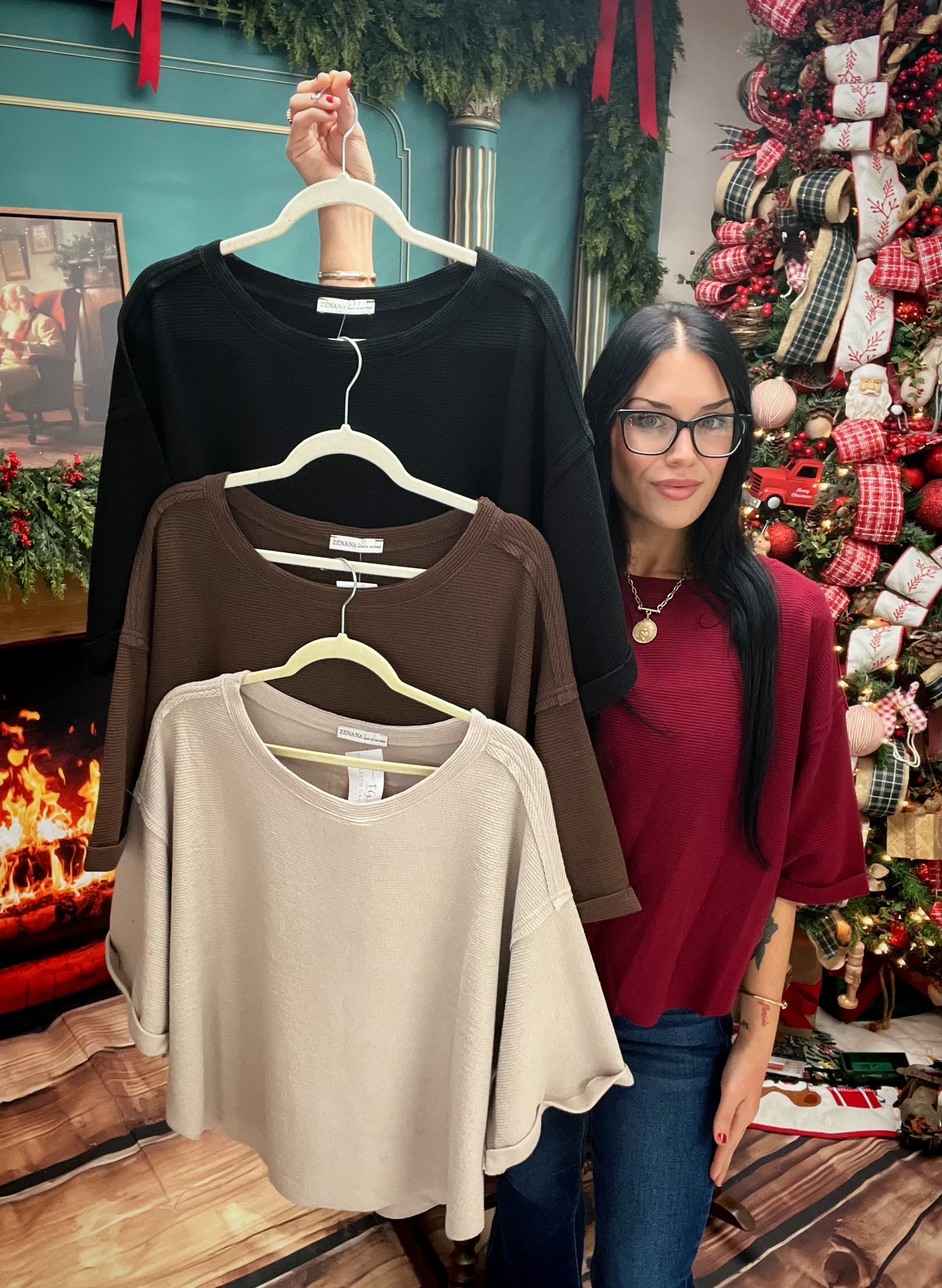 The Downtown Textured Boxy Top