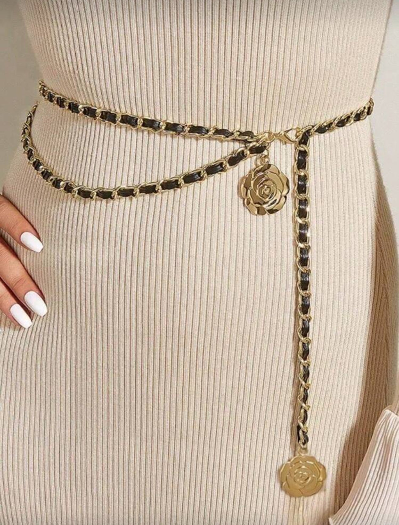 Rose Chain Wrap Belt