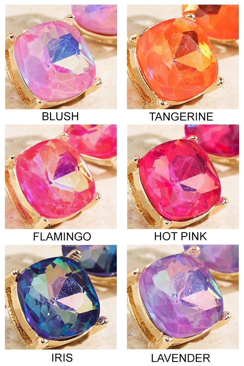 Glass Stud Earrings