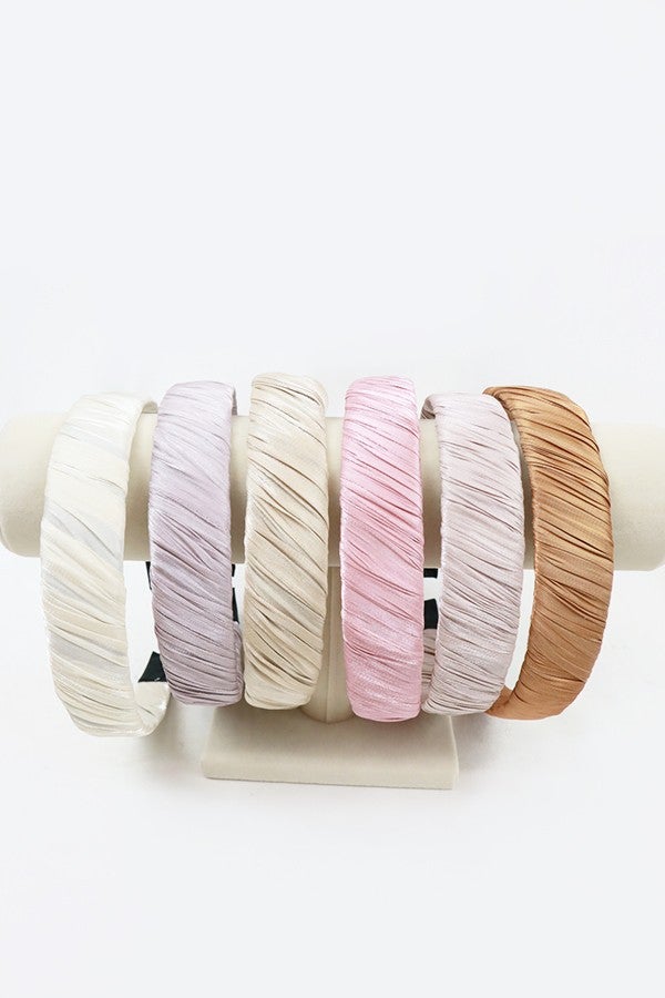 Soft Tone Pleated Headbands