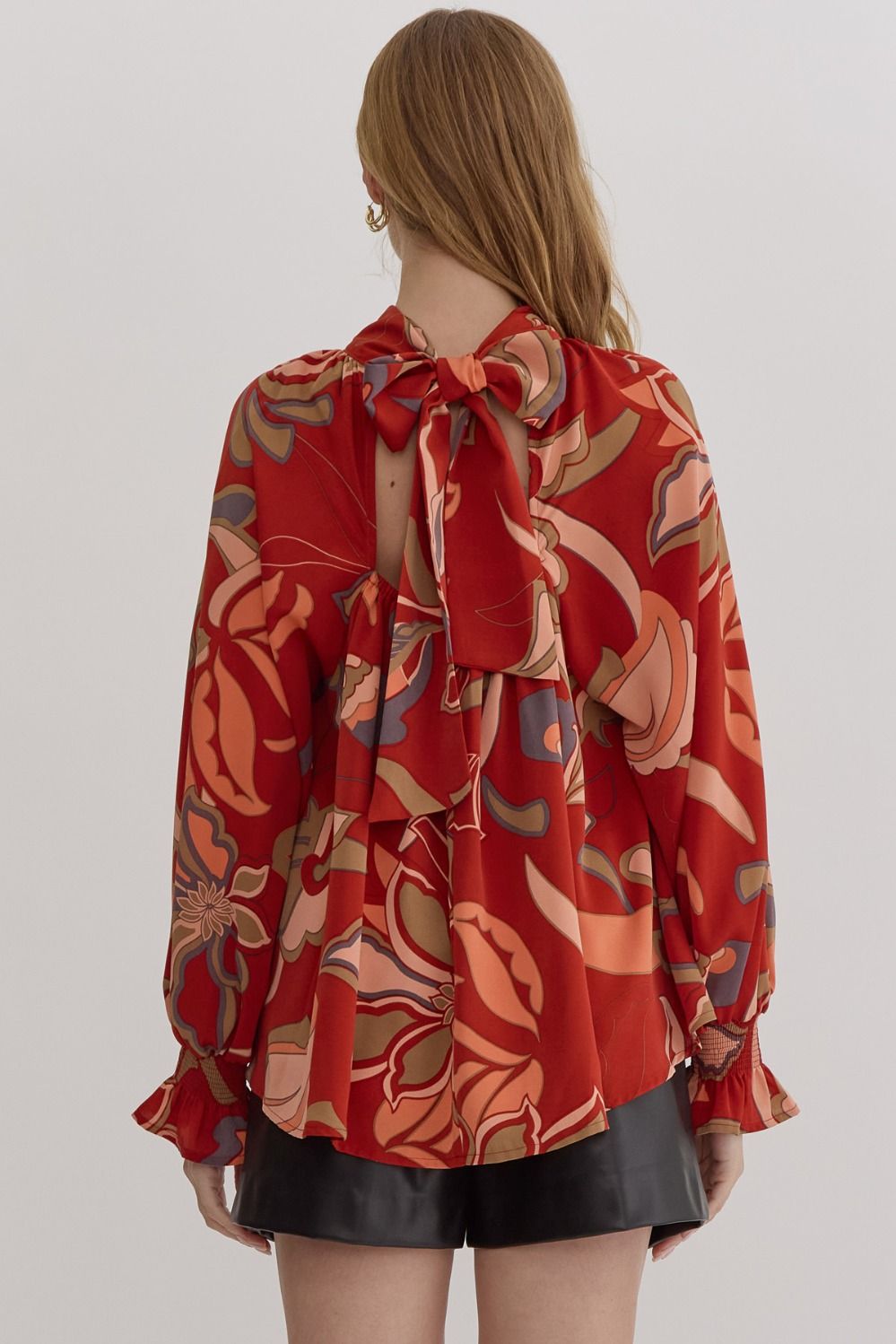 Retro Romance Bow Blouse