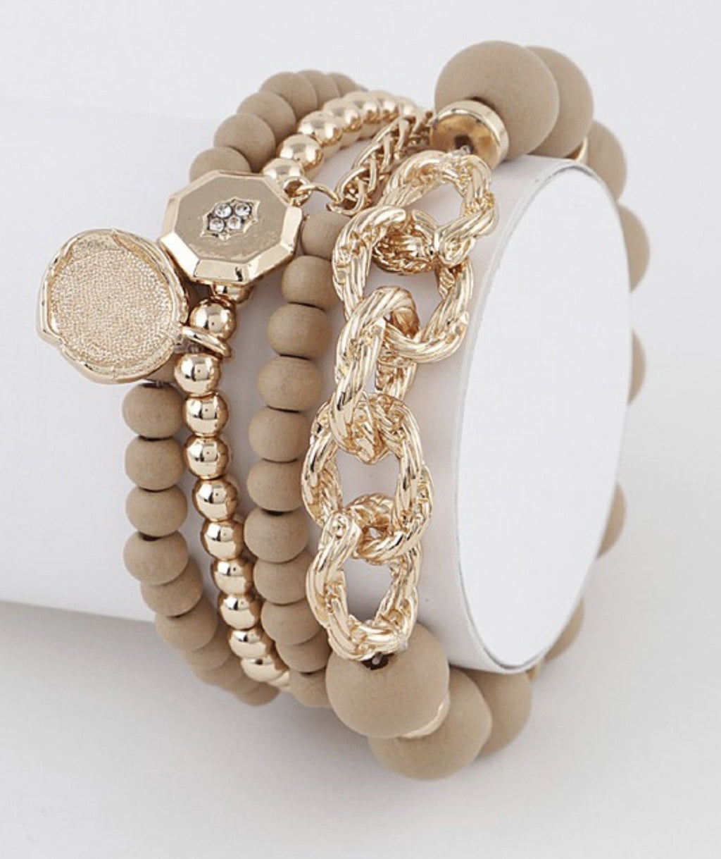 Twisted Chain Beaded Bracelets
