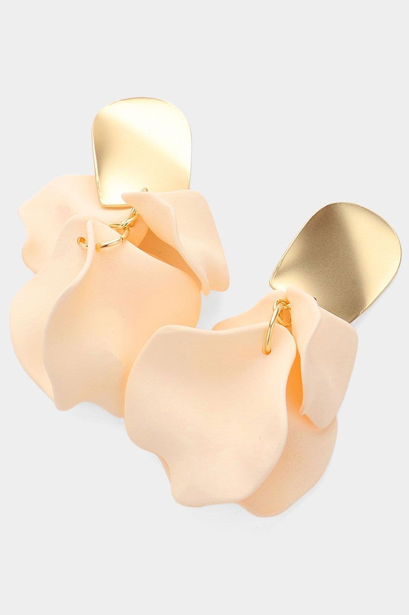 Colored Petal Cluster Earrings