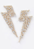 Thunder Bolt Rhinestone Earrings