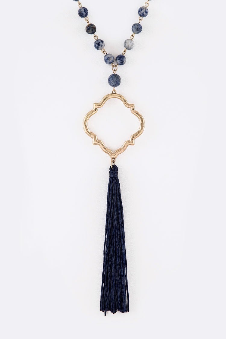 Silk Tassel Pendant Necklace