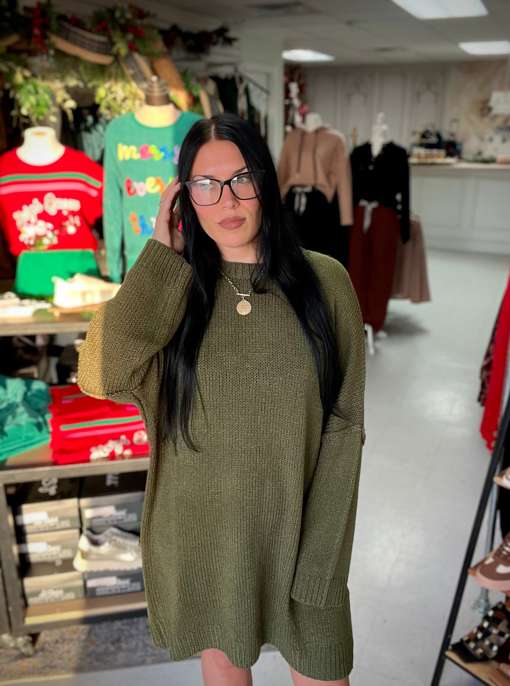 Fireside Cozy Sweater Dress