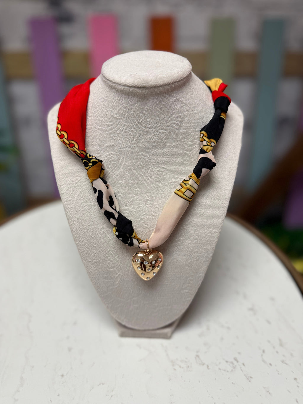 Charm Scarf Necklace