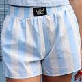 Lulu Mac Light Blue Stripe Boxer Shorts