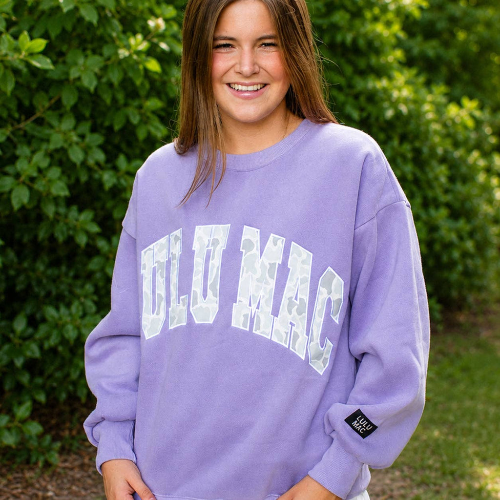 Lulu Mac Lavender/Camo Sweatshirt