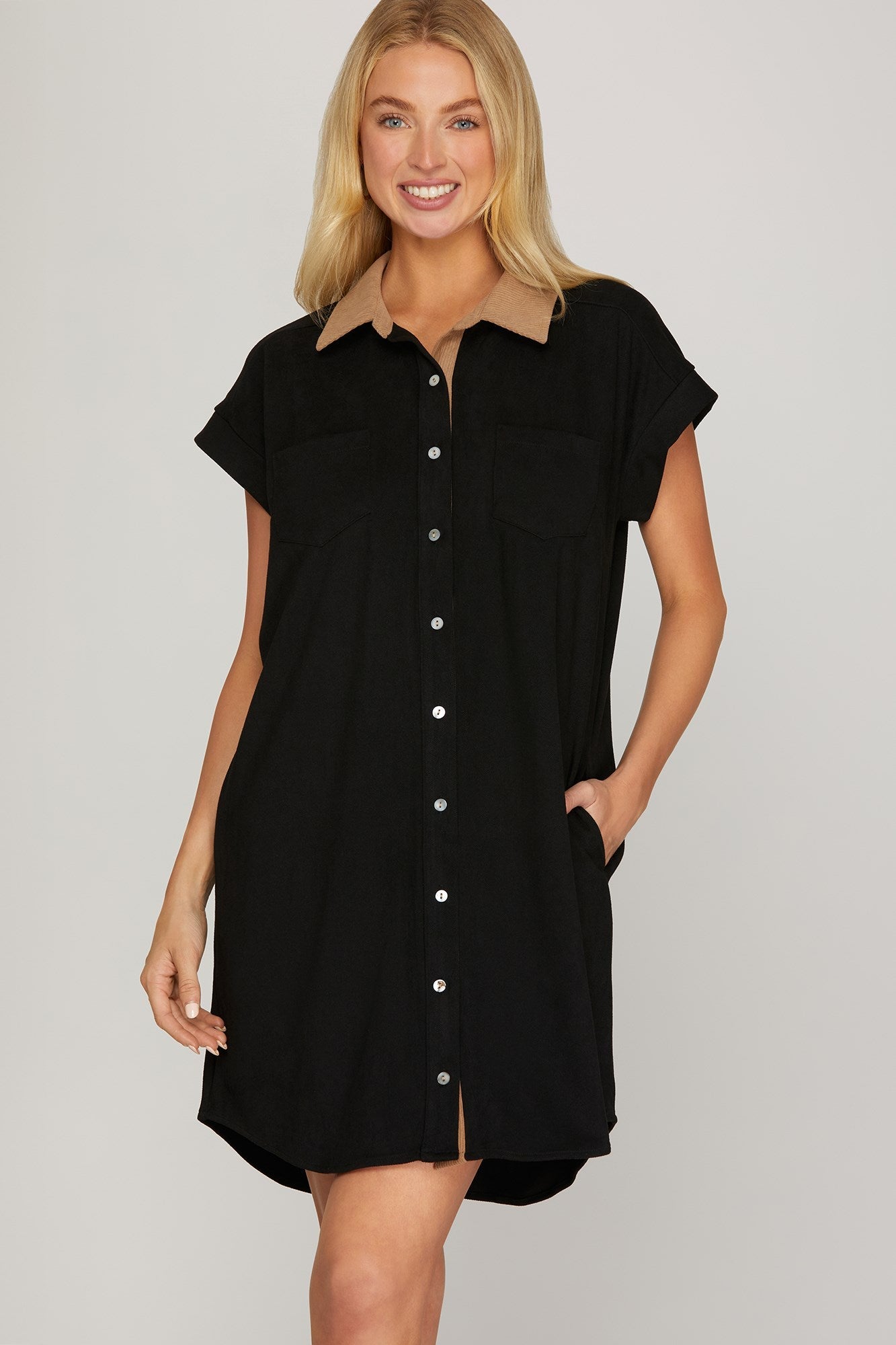 Shelby Suede Button Down Dress