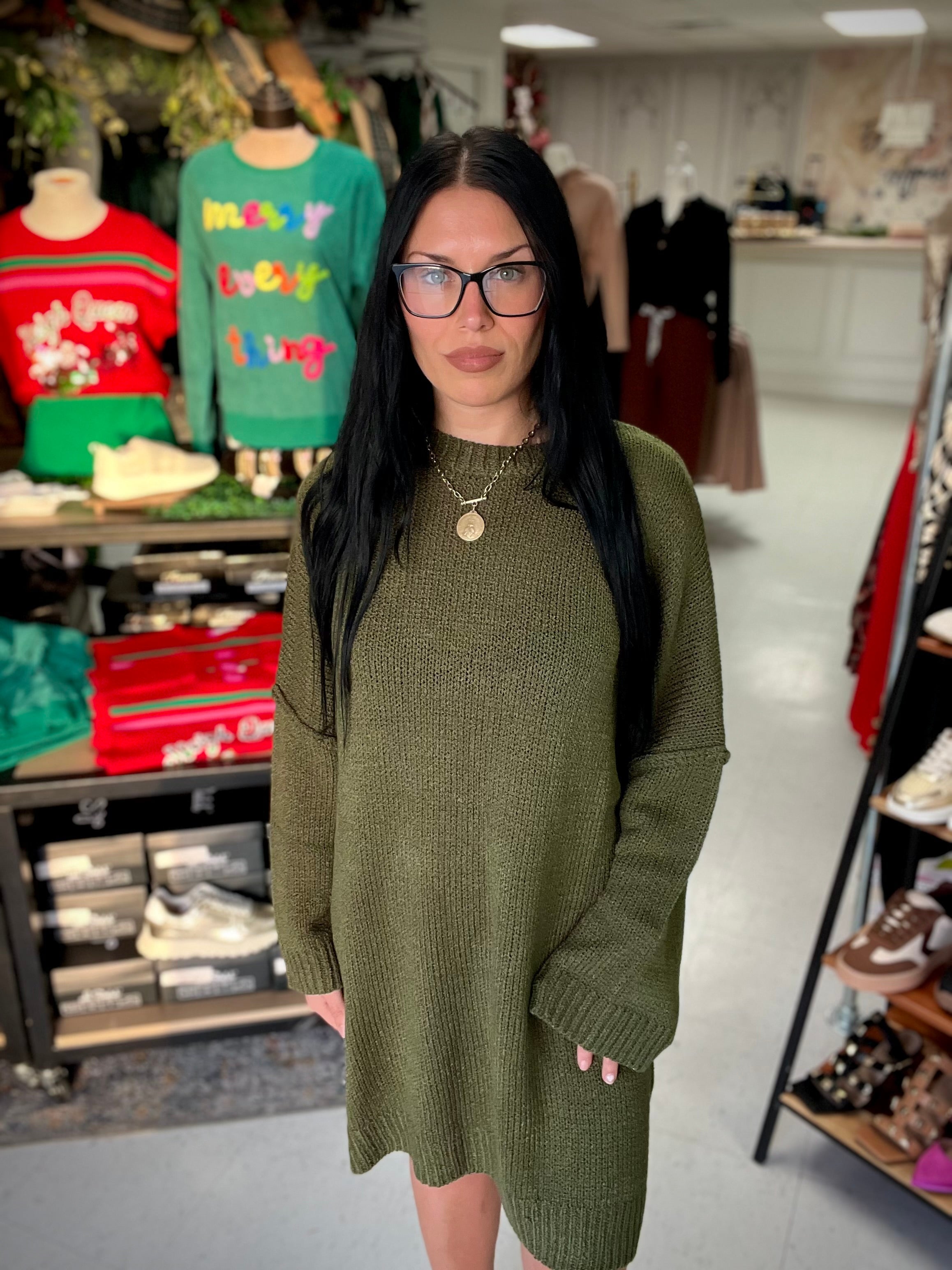 Fireside Cozy Sweater Dress