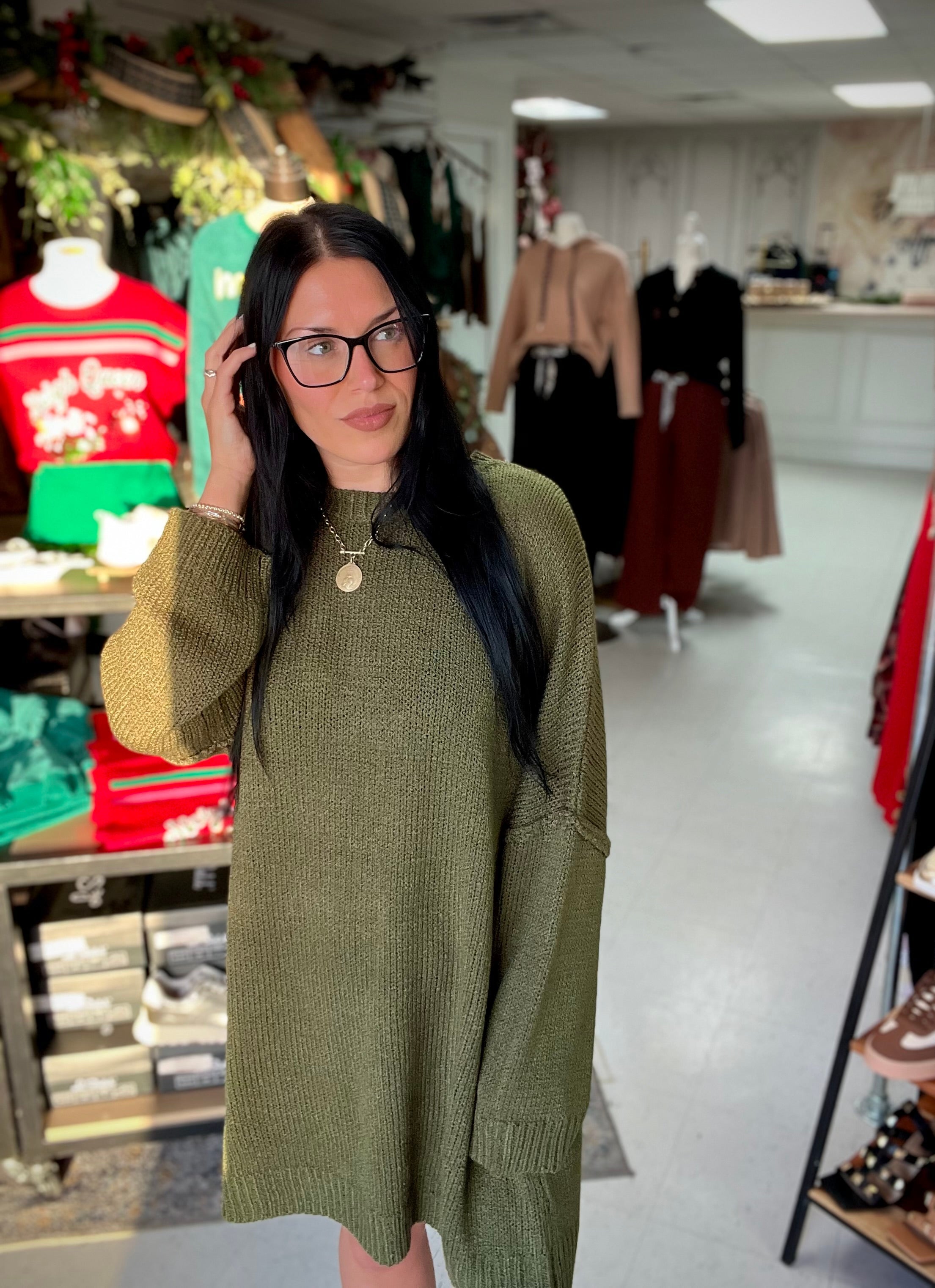 Fireside Cozy Sweater Dress