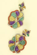 Beaded King Cake Earrings