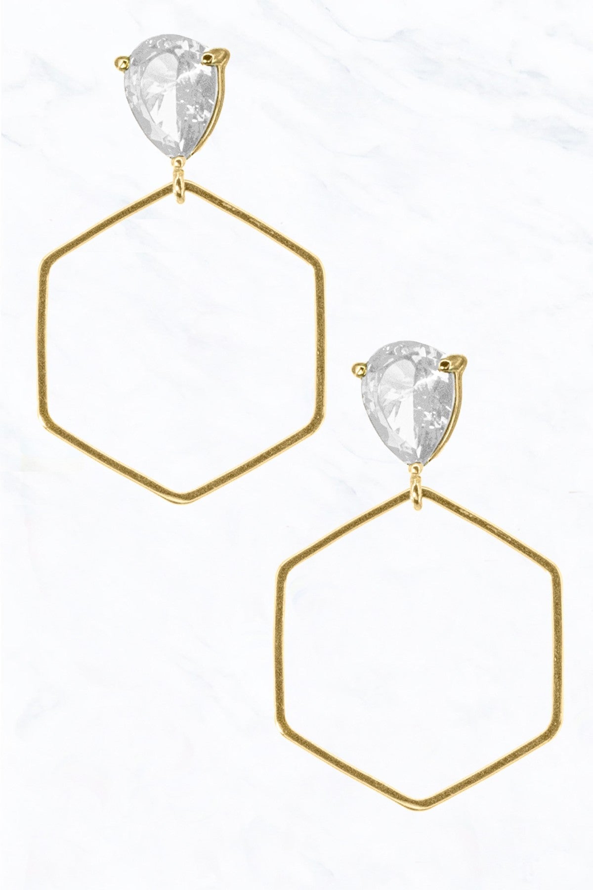 Glass Stone Colored Earrings