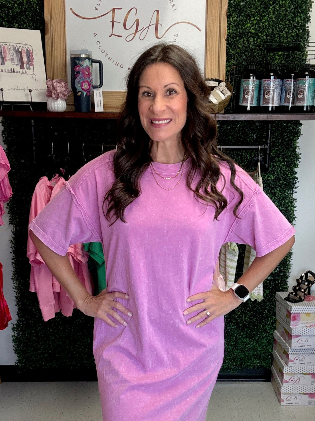 Mineral Washed Midi Dress