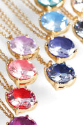 Colored Pendant Short Necklace