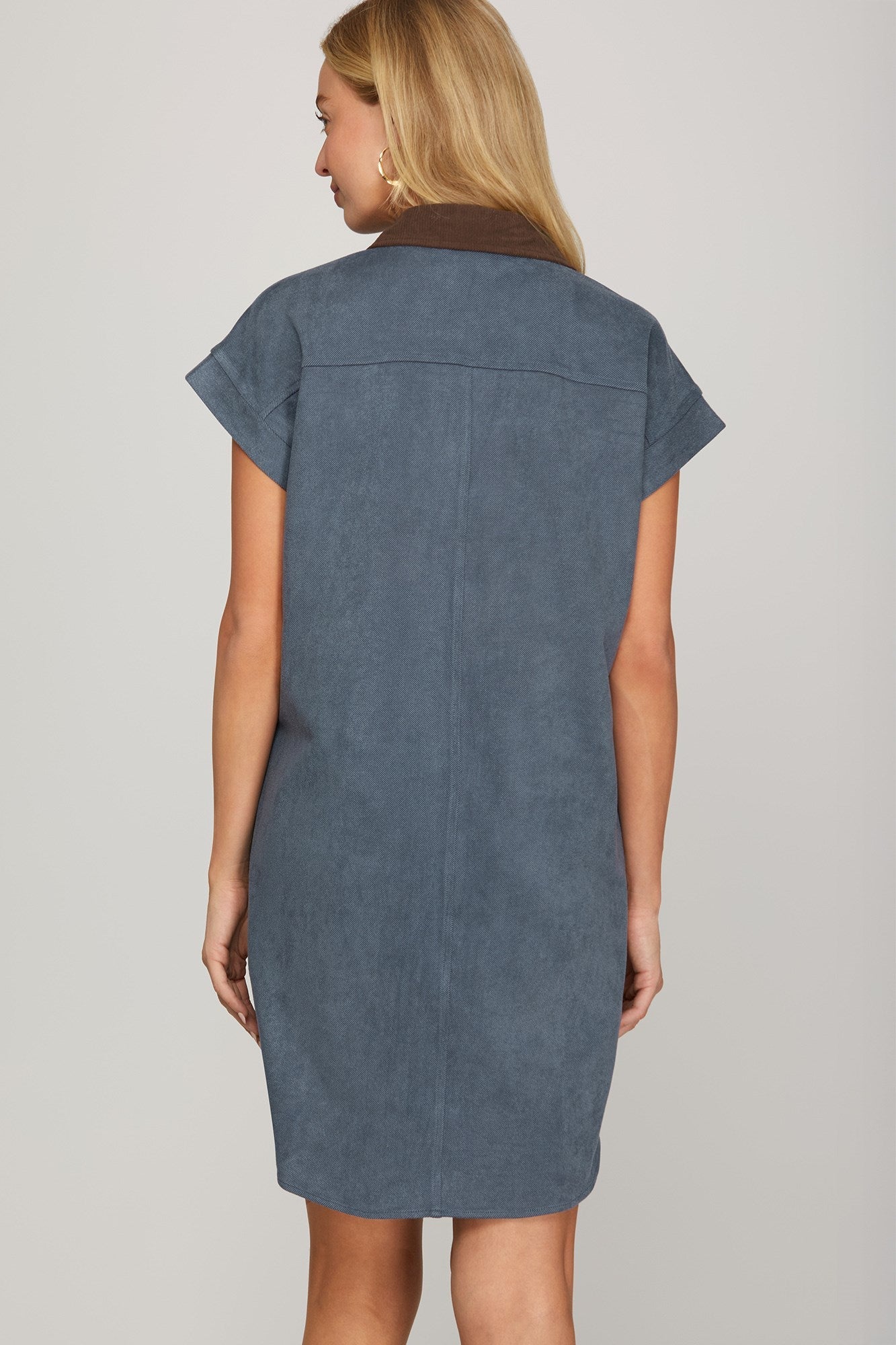 Shelby Suede Button Down Dress