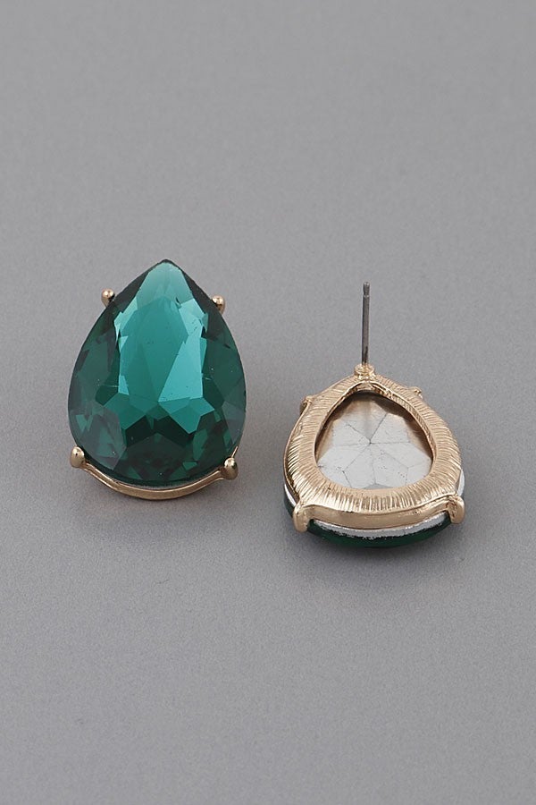 Rhinestone Teardrop Stud Earring