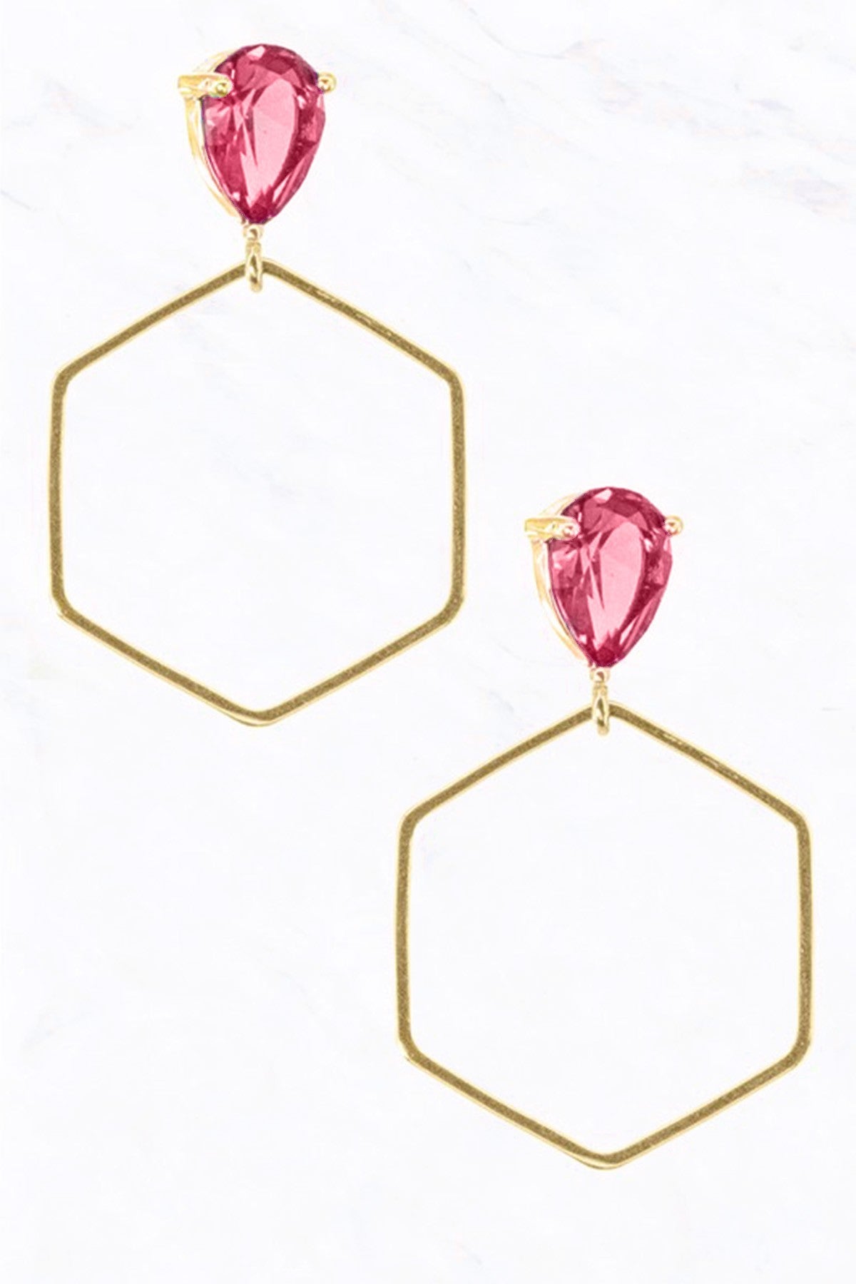 Glass Stone Colored Earrings