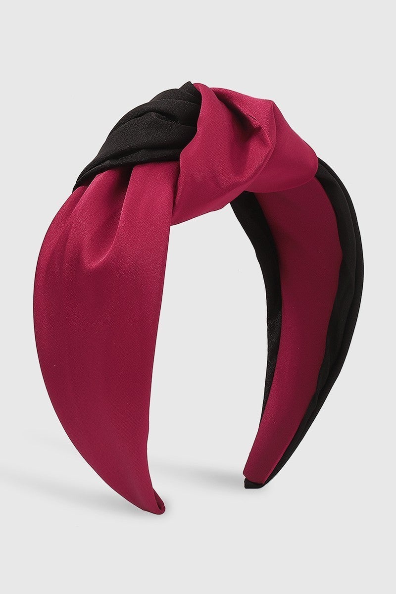 Duo Color Silk Satins Top Knotted Headband