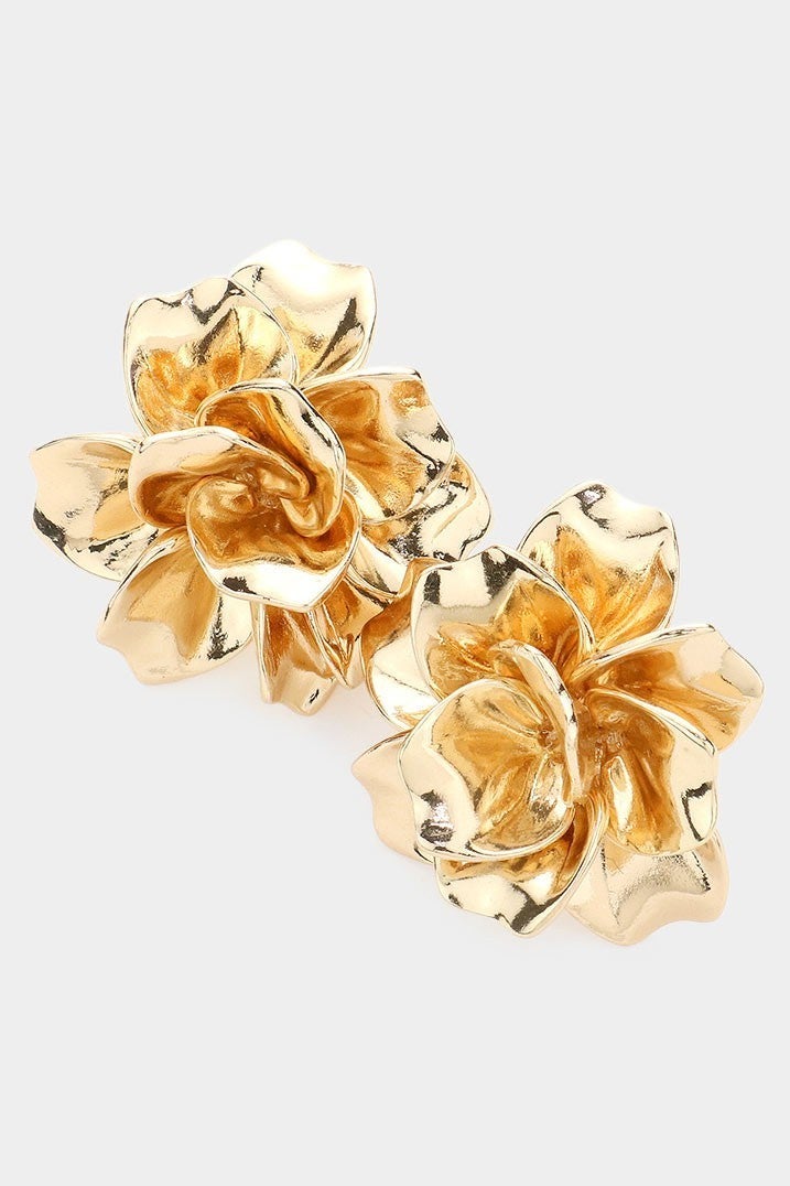 Gold Flower Studs