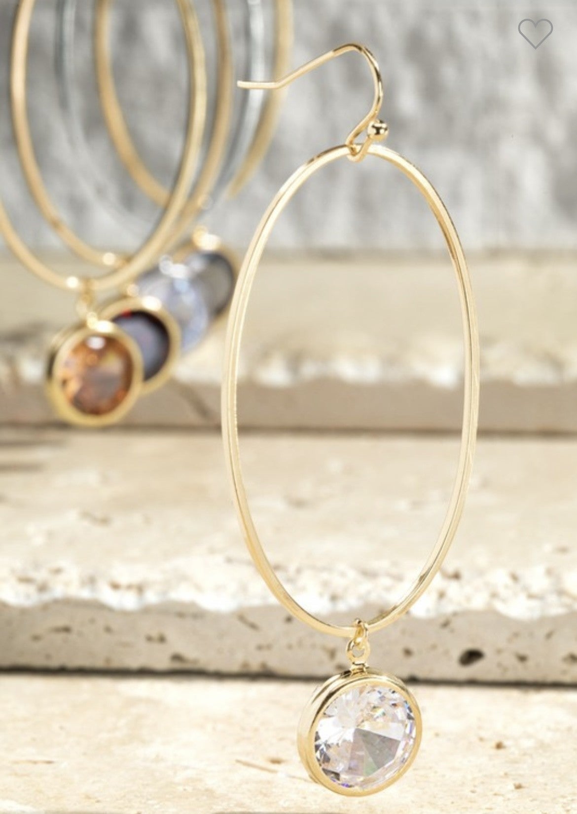 Crystal Charm Earrings